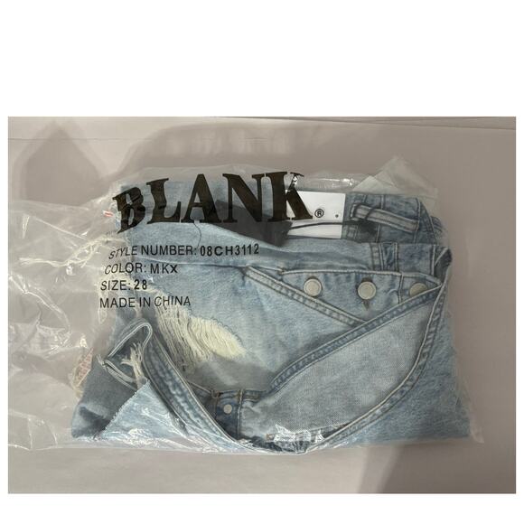 Blank NYC Denim Shortalls Mirror Mirror Womens Size 28 New Overalls Distressed - Picture 13 of 14